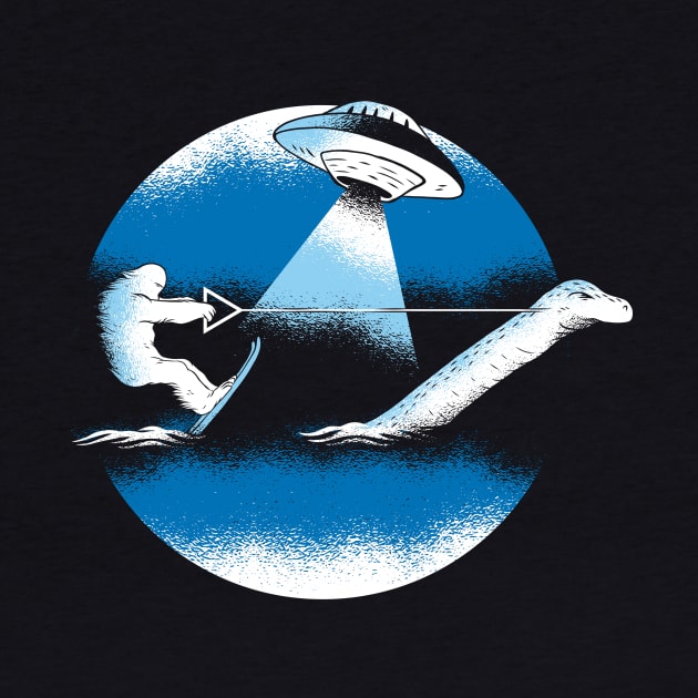 Cryptid Water Skiing by Cosmo Gazoo